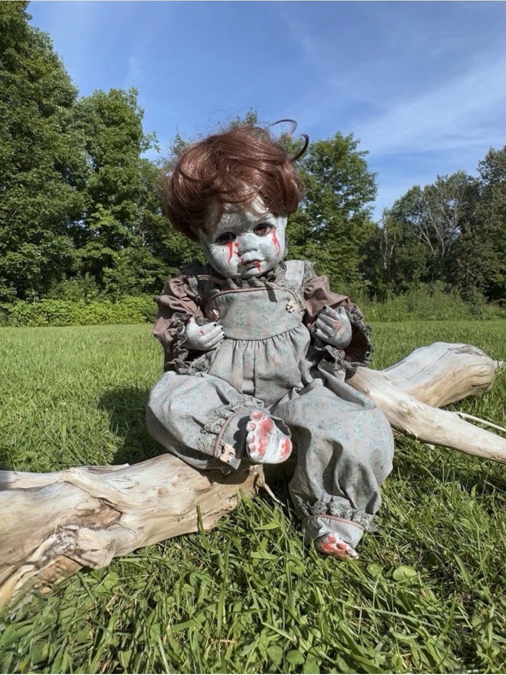 Horror Doll Beatrice Scary Halloween OOAK (one Of A Kind) 17” Hand Painted